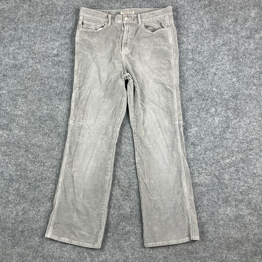 Polo Jeans Ralph Lauren Pants Womens 14 Gray Corduroy‎ Casual Straight
